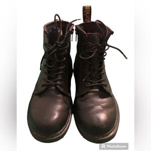 Kids Dr. Marten lace up combat boots. Size 3